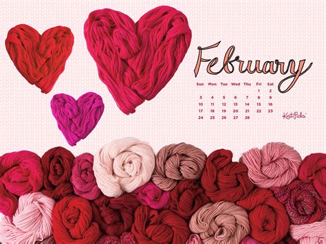 Free Downloadable February 2019 Calendar The Knit Picks Staff