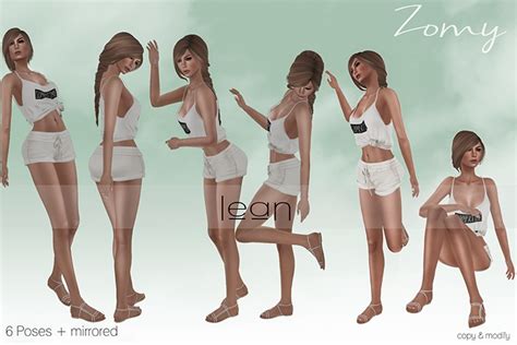 Second Life Marketplace Zomy Lean Posepack