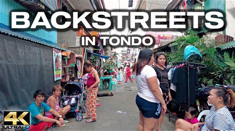 The Backstreets In Tondo Manila Philippines Short Ambience Walk [4k] Youtube