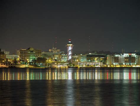 Erie Pa At Night Photograph By Brian Fisher