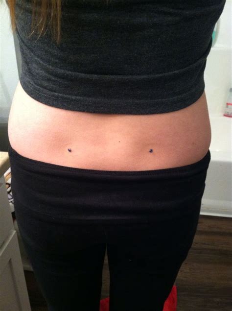 The anchor serves as a base and becomes more secure over time (via tatring). My newest piercing #dermals #backdimples #piercing # ...