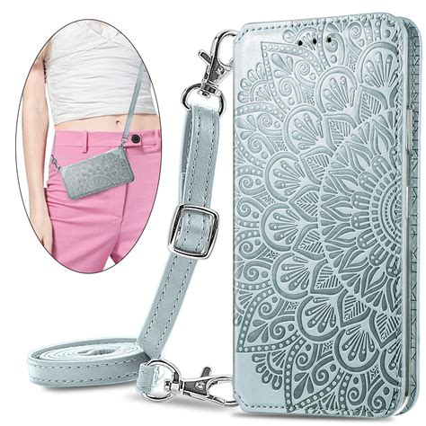 Dteck Crossbody Case For Samsung Galaxy S21 Plusembossed Flower Pu