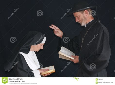 Praying Nun And Priest Royalty Free Stock Images Image 2969759