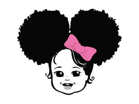 Afro Baby Girl Afro Hair Style Afro Puff Cute Girl Natural Etsy