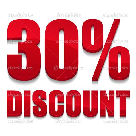 Red 30 Percent Discount Sign — Stock Vector © Newartgraphics 27691623