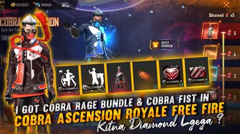 Cobra Ascension Royale Free Fire Spin 🐍 I Got Cobra Rage Bundle And Fist