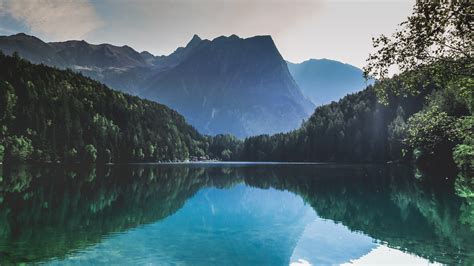 Wallpaper Beautiful Nature Landscape Forest Lake Water Reflection