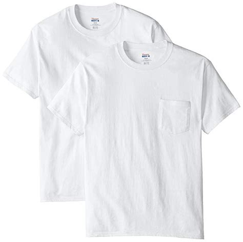 Hanes Mens 2 Pack Short Sleeve Pocket Beefy T Men Short Sleeve