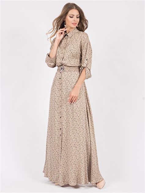 Платье Oleandra бежевый цвета от Olivegrey купить по цене 47655 руб