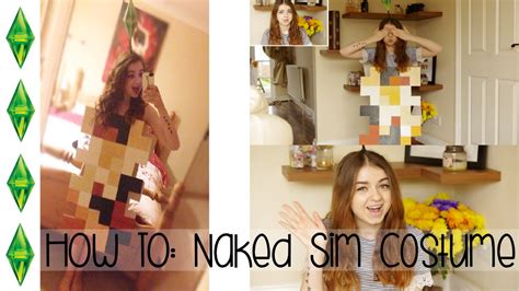 HOW TO D I Y Naked Sim Costume YouTube