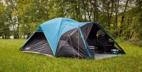Coleman 8 Person Carlsbad Dark Room Dome Camping Tent With Screen Room