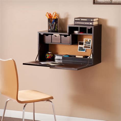 When open, the table provides to make this foldable desk, you'll need a few basic carpentry skills as well as materials like plywood. Southern Enterprises Denver Fold Down Wall Mount Desk ...