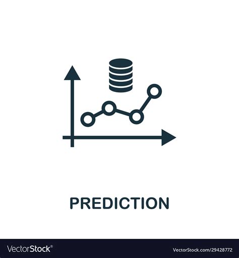 Prediction Icon Simple Element From Data Vector Image