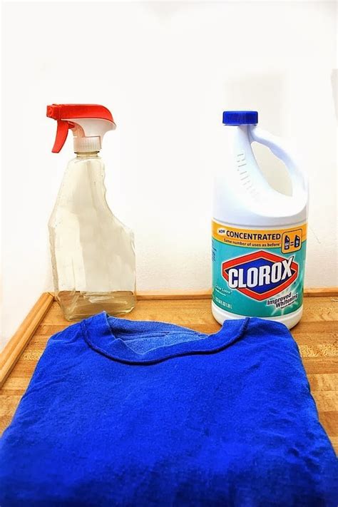 Address any spot stains prior to washing the clothes with a color safe stain remover. sorelle in style: d.i.y. acid wash shirt
