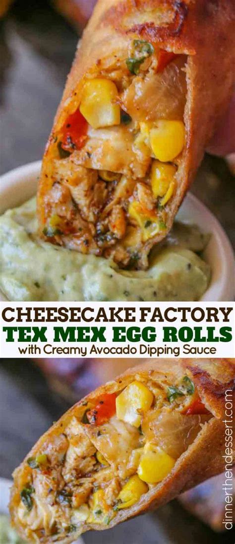 I used hass avocados because they are always super fresh and. Cheesecake Factory Tex Mex Egg Rolls (Copycat) | Recipes ...