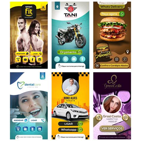 Number of items in cart: Cartões de Visita Interativos Editáveis PSD no Elo7 ...