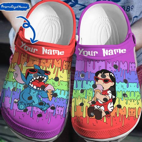 Stitch Lilo Ice Cream Crocs 3D Clog Shoes 365crocs