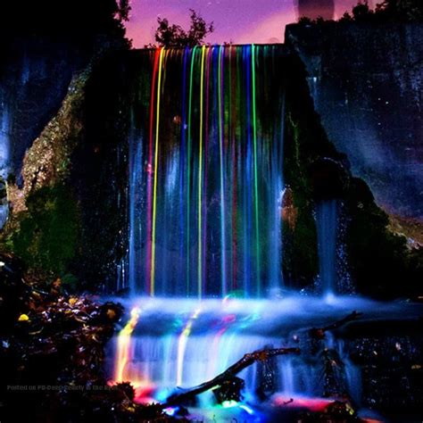 Colorful Waterfall Waterfall Long Exposure Photos Rainbow Waterfall