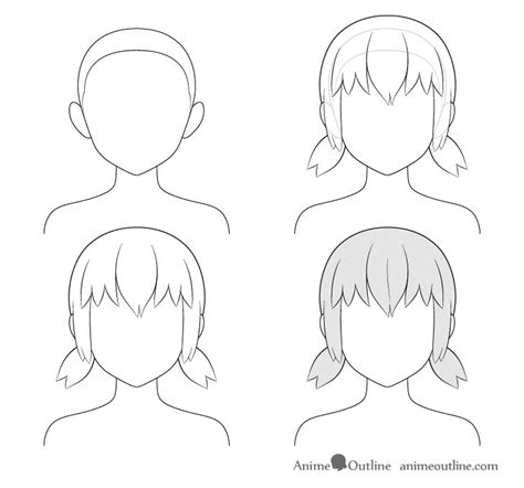 How To Draw Anime And Manga Hair Female Animeoutline Anime
