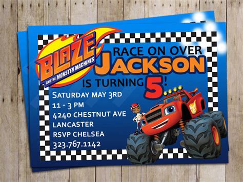 Blaze and the monster machines birthday invitations templates blaze and the monster machines birthday party supplies and is one of the pictures that are related to the picture before in the collection gallery, uploaded by birthdaybuzz.org.you can also look for some pictures that related to birthday invitations by scroll down to collection on below this picture. Blaze and the Monster Machines Birthday Party Supplies and ...