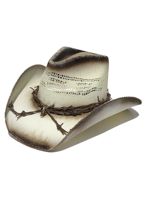 Dallas Mens Ghost Rider Barbwire Skull Straw Hat Jc Western® Wear