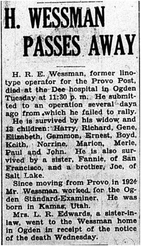 Provo Daily Herald Obituaries Today