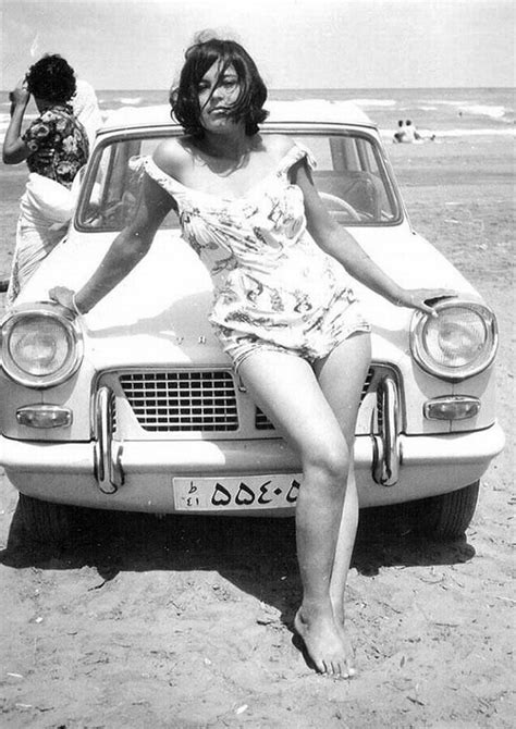 portrait of an iranian woman at the beach in 1960 ~ vintage everyday