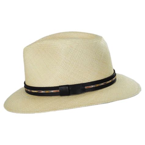 Bailey Stansfield Panama Straw Fedora Hat Straw Fedoras