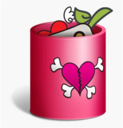 Mq Pink Trash Bin Emoji Emojis Icon Papelera Kawaii Png