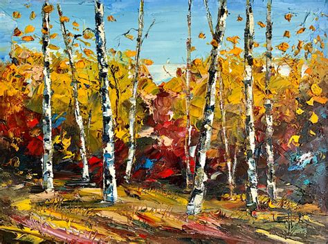 A Textured Deep Impasto Palette Knife Painting In Oil By An Award