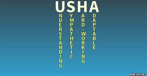 The Meaning Of Usha Name Meanings