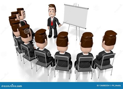 3d Seminar Training Meeting Concept Stock Illustration Illustration