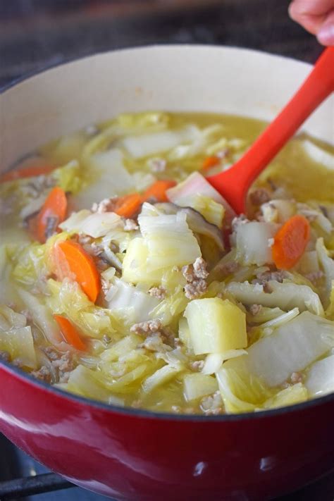 Pork And Napa Cabbage Soup By Michelle Tam Cabbage Soup Recipes Napa