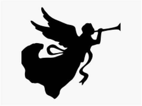 Angels With Trumpets Png Silhouette Angel With Trumpet Transparent