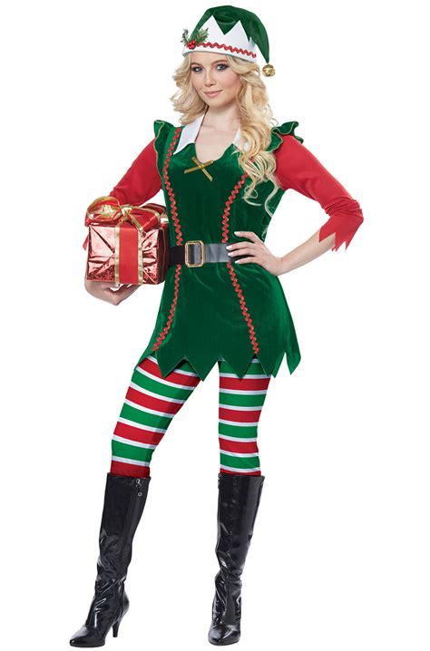 Brand New Santa Festive Elf Christmas Adult Costume Ebay