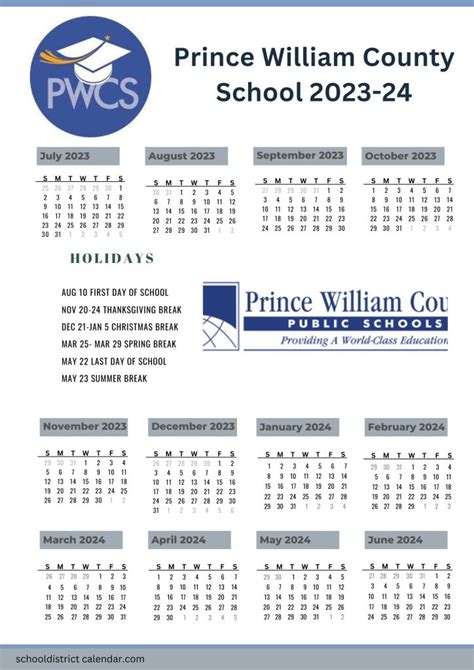 Prince William County School Calendar Holidays 2023 2024