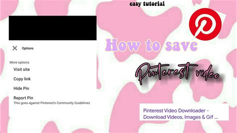 How To Save Pinterest Videoeasy Tutorial Youtube