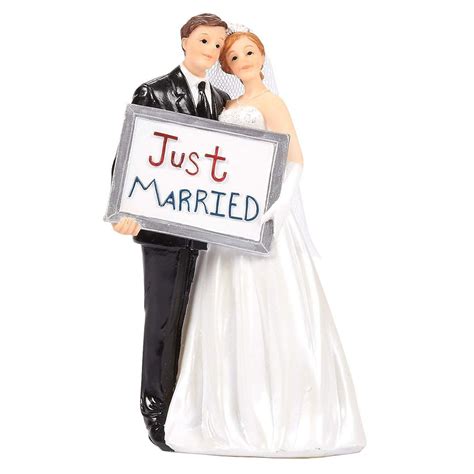 Wedding Cake Toppers Bride Groom Cake Topper Figurines Holding Just