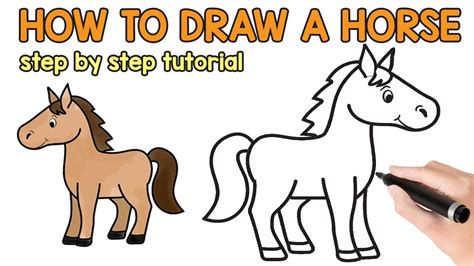 How To Draw A Horse Simple Drawing Tutorial Youtube