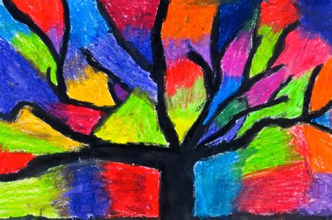 The Creative License Oil Pastel Trees