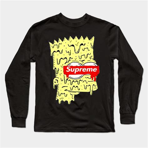 Bart Simpson Head Supreme For Men And Kids Bart Simpson Long Sleeve