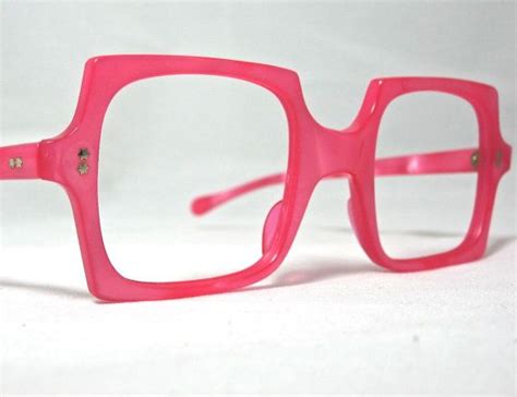 Vintage Eyeglasses Large 60s Square Pink Frames Etsy Vintage Eyeglasses Vintage Eyewear