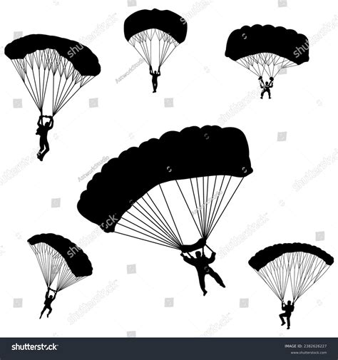 Army Parachutists Over 402 Royalty Free Licensable Stock Vectors