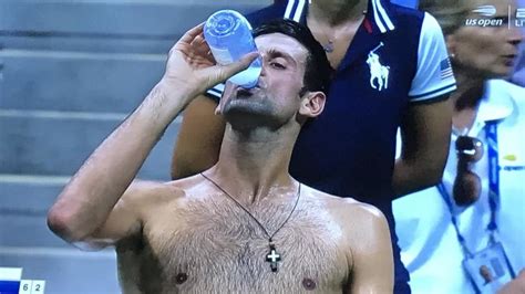 shirtless novak djokovic chilling shows us open s double standards