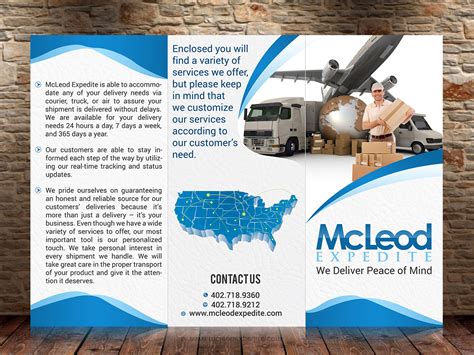 Serious Professional Trucking Company Brochure Design For Mcleod