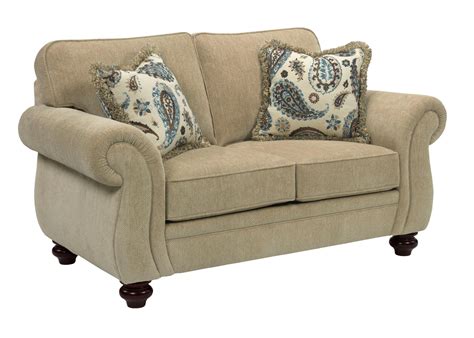 Cassandra Traditional Loveseat By Broyhill Furniture Blue Pillows