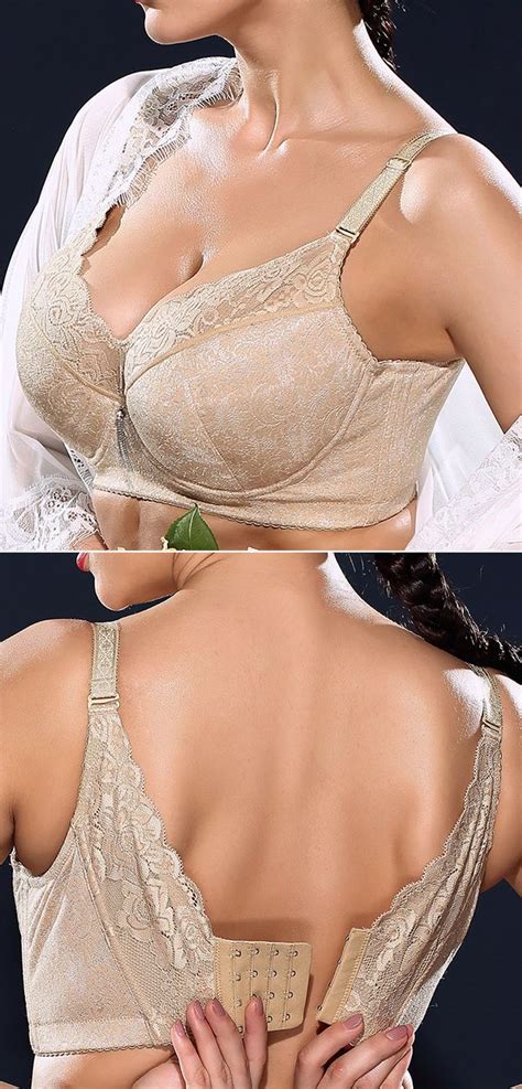 Plus Size Lace Embroidered Minimizer Full Coverage Bras In Full