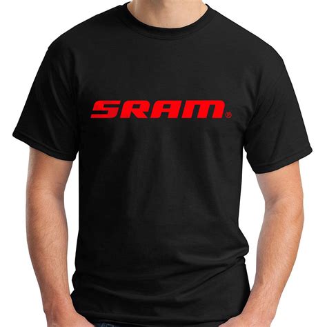 New Sram Logo Bicycle High Quality Short Sleeve Black Men's T Shirt 