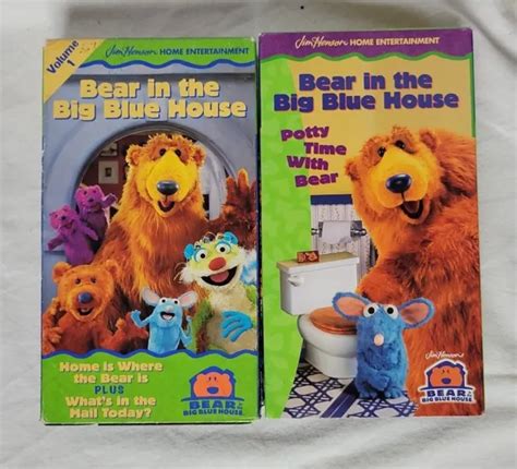 Bear In The Big Blue House 2 Vhs Lot Vol1 Potty Time 1100 Picclick