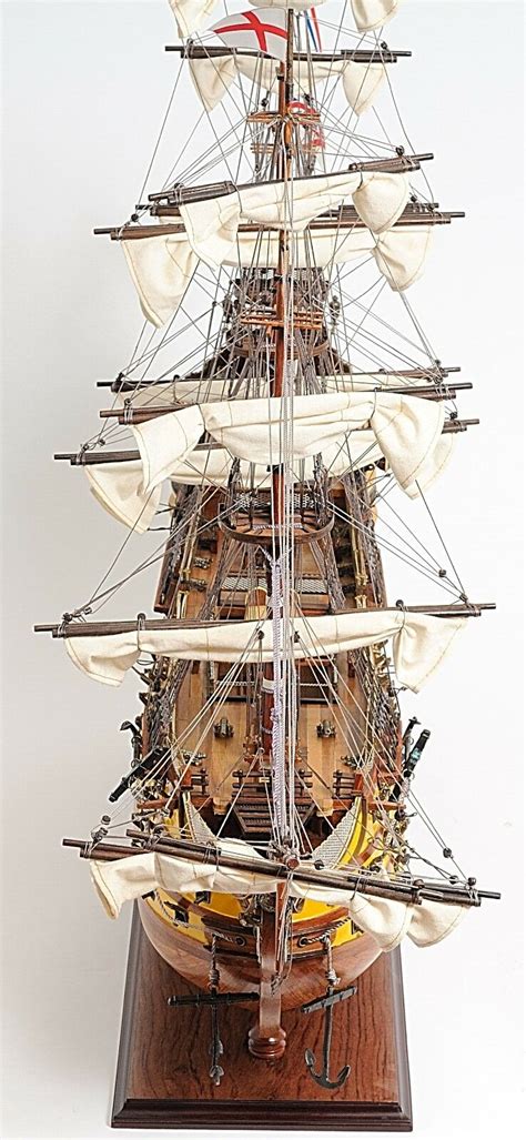 Assembled Hms Victory Wood Model Ship 38 Painted Sea Ts